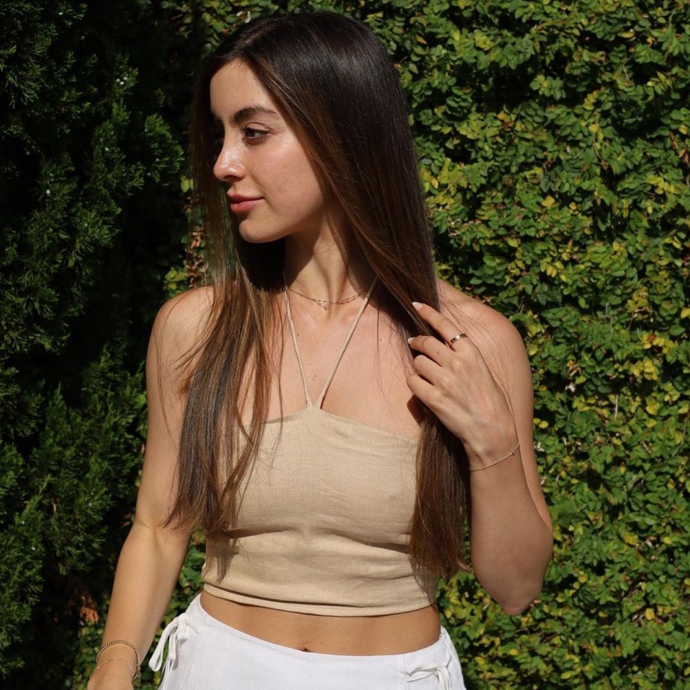 Faithful the Brand Calipo Linen Halter Top